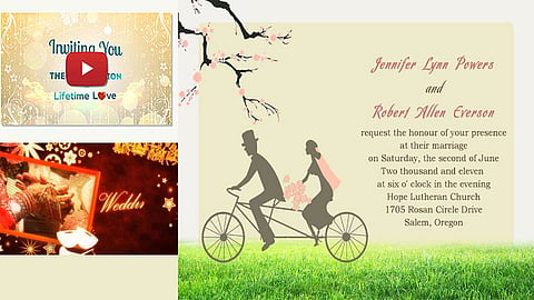 e wedding invitation