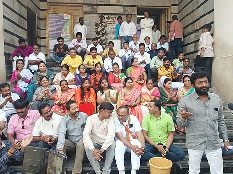 BJP Agitation Latur Municipal Corporation