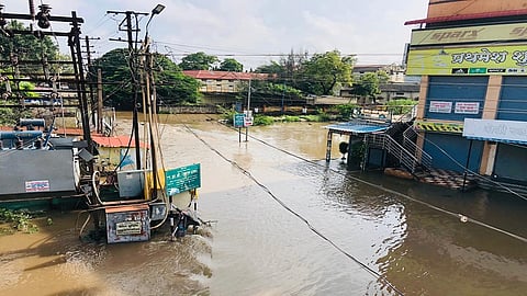 Crops destroyed due to cloudburst rain on the walati village