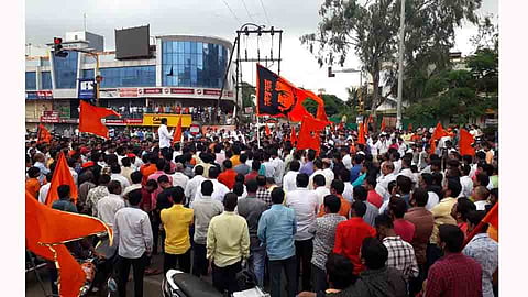 Maharashtra Bandh Maratha Kranti Morcha at talegaon dabhade