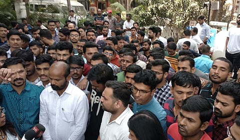 The students are opposing the MPSC Advertisement for Excluding NTC category from Reservation