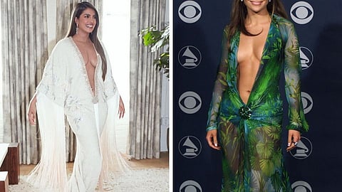 Priyanka Chopras Dress is copy of Jennifer Lopezs Iconic From 20 Years Ago