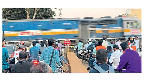 Vehicle holders are often seen at the train gates