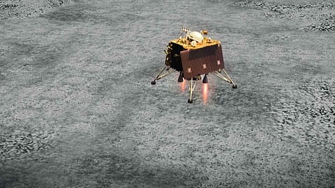Weighted particles found in soil of moon