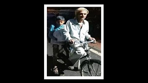 father and son travels 105 km cycle attending exam at mp photo viral