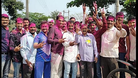 kolhapur ex MLA village the domination on gram panchayat by congress party in kolhapur