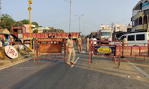 Borders are sealed but Traffic is going on by sneaky road