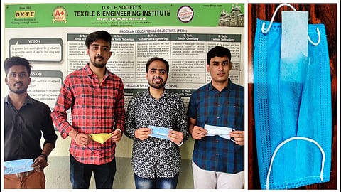 Creation of inserts use by daily using mask research by dkte institute ichalkaranji