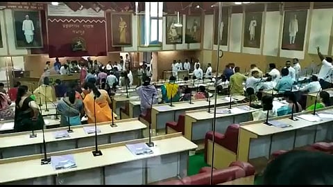 pimpri chinchwad municipal corporation meeting mess over tax on illegal constructions
