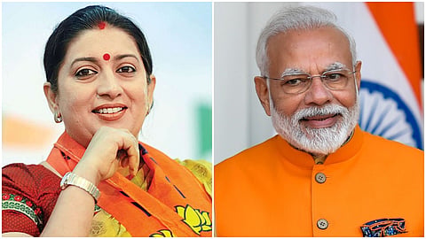 pm modi and smruti irani