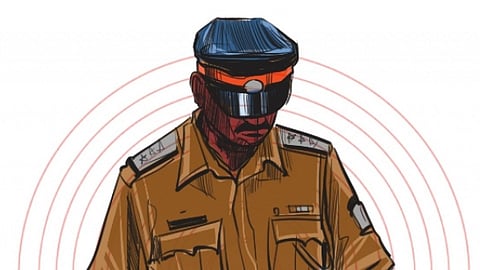 spots on uniform is the challenge before the superintendent; The police are in the accused's cage