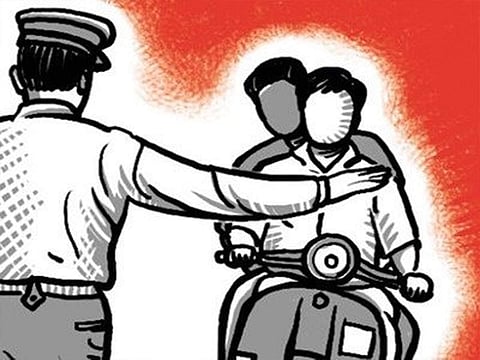 traffice police action