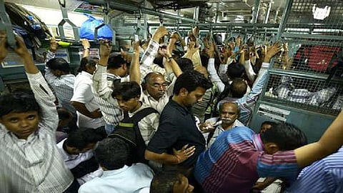train crowd