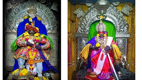 नवरात्रोत्सवात जोतिबा देवाची सोहन कमळ पुष्पात महापूजा