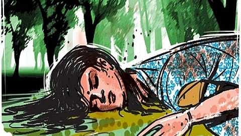 Brutal murder of a minor girl by throwing a stone at her head at Theur