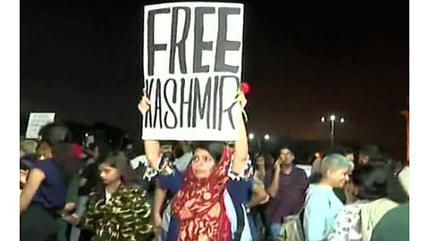 Devendra Fadnavis slams CM Uddhav Thackeray on Free Kashmir Poster In mumbai