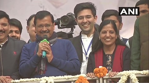 Kejriwal at the party office says Dilli walon love you