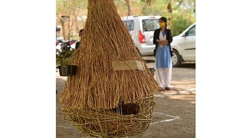 विद्यार्थ्यांनी बनविली पक्षांसाठी अफलातून घरटी
