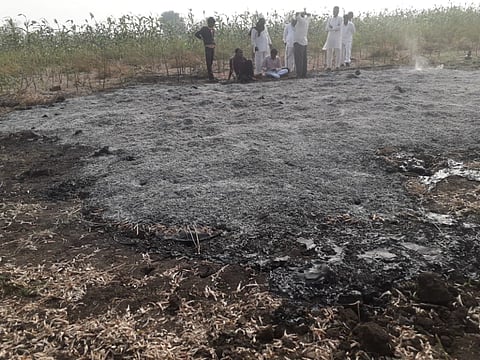 One lakh loss due to fire in Pothare in Karmala taluka