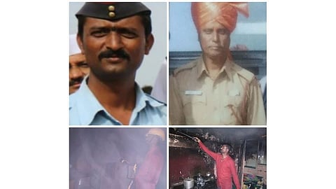 Fire extinguished by soldiers fathers and son in kolhapur