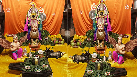 Todays worship of Ambabai in the form of Omkar