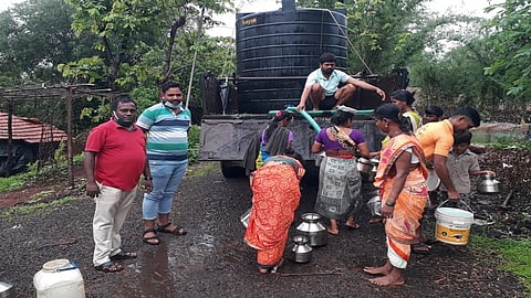 Water scheme closed Tanker in Kushiwada due to contamination of Jambhi water