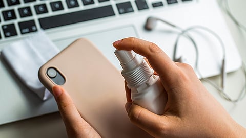 Smartphones deteriorating due to sanitizer