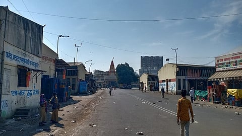 condition of Market Yard in Pune today on Bharat Bandh
