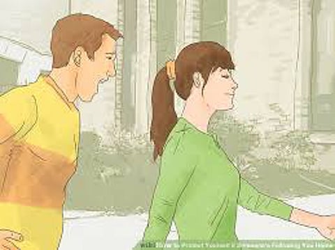 following girl