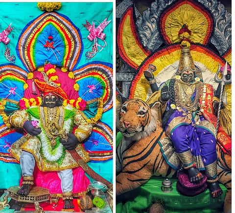 navratri festival five petal Sohan lotus flower of Jyotiba kolhapur
