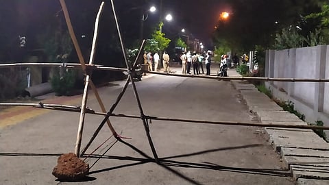 कामठी : रुग्ण आढळताच सील करण्यात आलेला परिसर.
