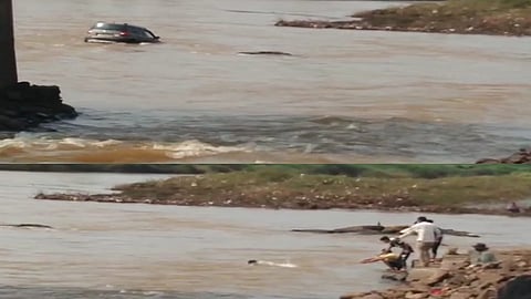 kolhapur case Motor from Rajaram dam to river The driver of the car escaped