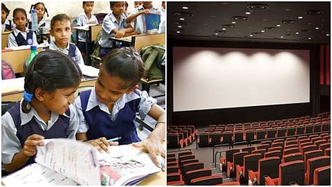 school and cinema hall