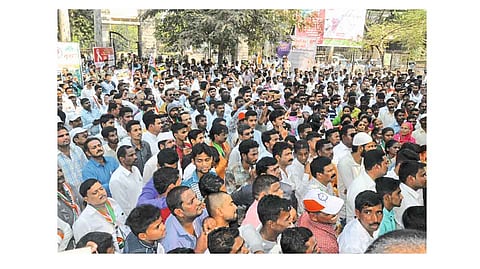 सरकार विरोधात कोल्हापूरात राष्ट्रवादीचा हल्लाबोल