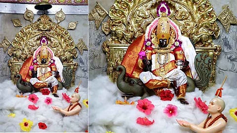 Navratri Festival 2019 : करवीर निवासिनी श्री अंबाबाईची गंगाष्टक रूपात पूजा