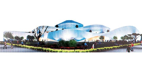 स्मार्ट सिटी अंतर्गत पिंपळे सौदागरला साकारण्यात येणाऱ्या सांस्कृतिक केंद्राचे संकल्पचित्र.