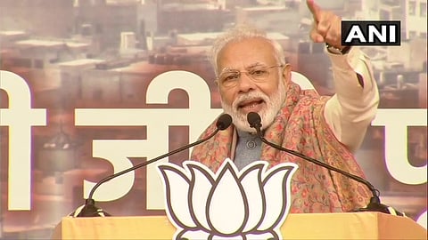 PM Modi addresses mega rally at Ramlila Maidan in Delhi