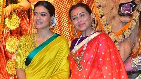 Kajol and Rani Mukhrjee together in durgapuja