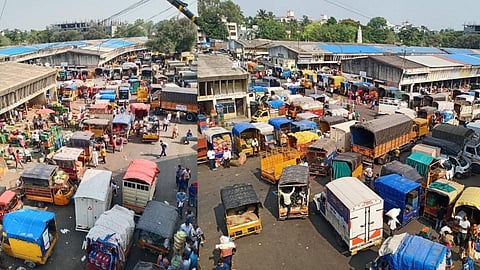 No Social Distancing in Market yard due 15 days Lock down Fear and Gudhi padwa