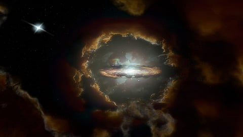 Participation of scientists from Pune to the discovery of a huge spherical galaxy formed during the creation of the universe.jpg