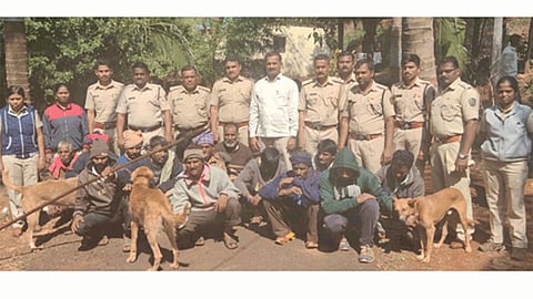 fourteen people arrested in chandgad kolhapur