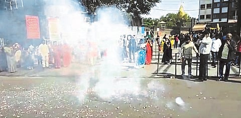 Forty people, including Brahmin Federation President Anand Dave, have been booked