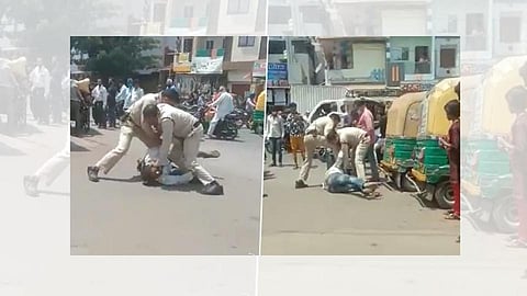 मास्क न घातल्यामुळे पोलिसांनी केली बेदम मारहाण; Video Viral