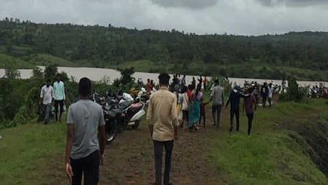 The Crowd At The Waterfall In Chandgad Kolhapur Marathi News