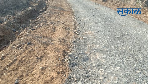 worst road construction in melghat of chikhaldara in amravati