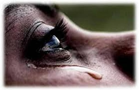 mother crying