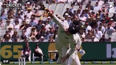 Henry Nichols grabbed a stunning catch of Steve Smith in Boxing Day Test