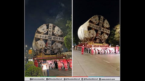 मुंबईतील जमिनीखालचा 'महाकाय मॉन्स्टर' आला जमिनीवर, तब्बल पाच तास रस्त्यावरून प्रवास...