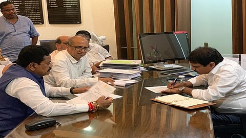 खासदार विचारे यांनी आयुक्त मिसाळ यांची भेट घेतली