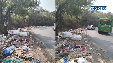 waste problem in Katraj Ghat stinks at the entrance of South Pune